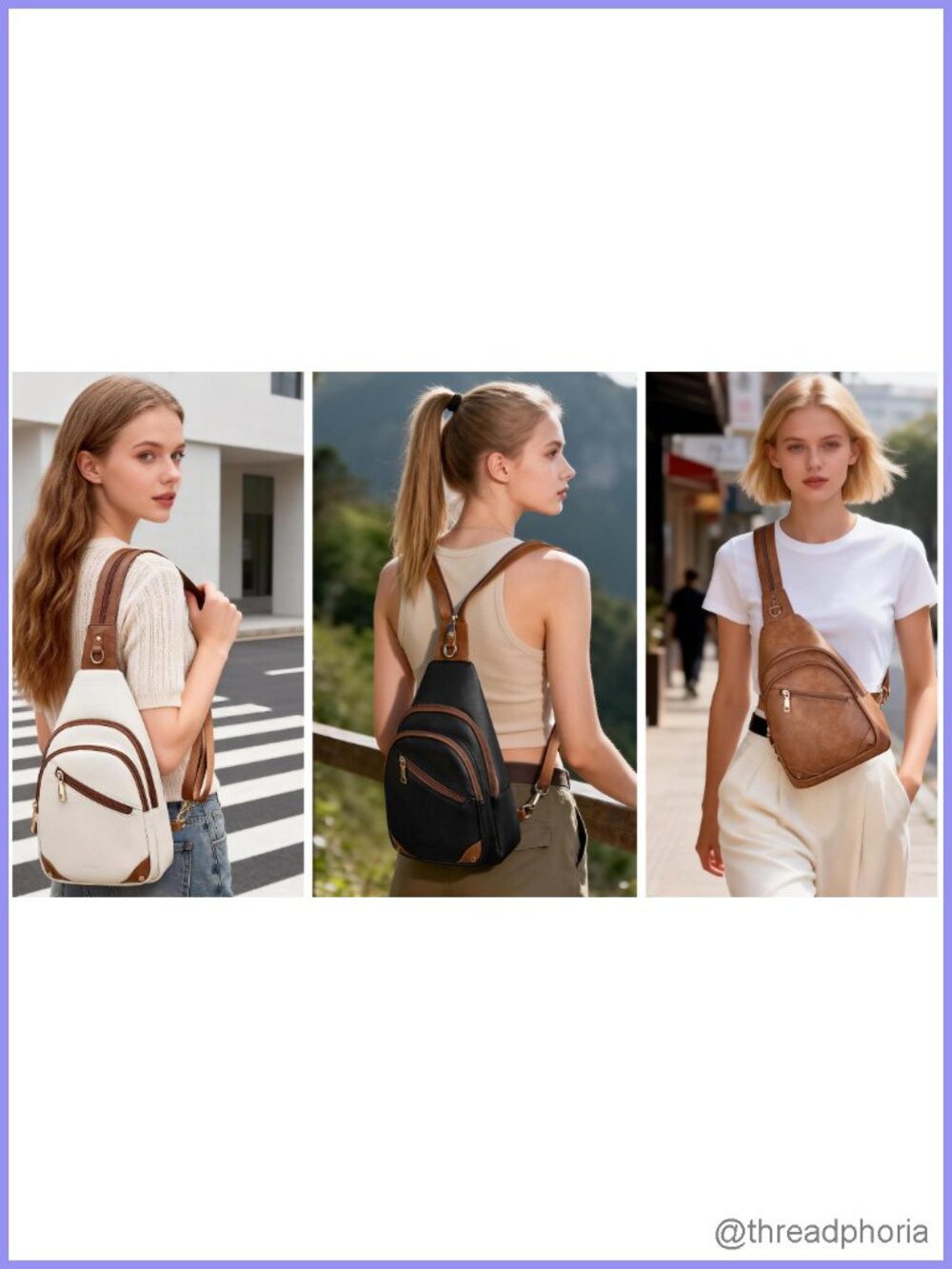 Anti Theft Sling Bag Faux Leather RFID Crossbody Convertible Travel - Picture 6 of 6